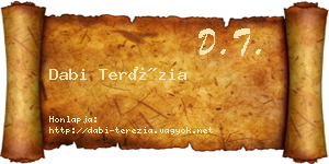 Dabi Terézia névjegykártya