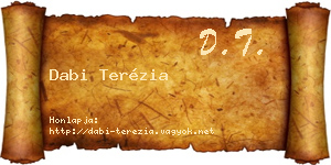 Dabi Terézia névjegykártya